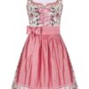 Mini Dirndl 55cm creme geblümt rosa Linda 006923