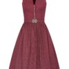 Midi Dirndl 65 cm dunkelrot gemustert Leonora 008845 - limitiert