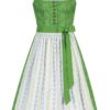 Midi Dirndl 65 cm grün weiß geblümt Traudl 010894