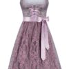 Midi Dirndl 65 cm flieder geblümt Denise 013923