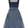 Midi Dirndl 65 cm dunkelblau weiß gemustert Fariba 015618