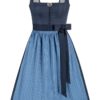 Midi Dirndl 65 cm dunkelblau gemustert blau Resi 014655