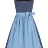 Midi Dirndl 65 cm dunkelblau hellblau Amalia 015429