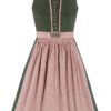 Mini Dirndl 60 cm grün altrosa Valerie 012917