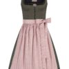 Midi Dirndl 65 cm oliv altrosa Marlen 010956 - limitiert