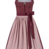 Midi Dirndl 65 cm dunkelrot altrosa Magdalena 014820