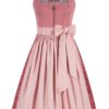 Midi Dirndl 70 cm rosenholz altrosa Wiessee 016440