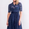 Midi Dirndl 65 cm dunkelblau Amalia 015427