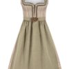 Midi Dirndl 65 cm taupe salbei Leni 015773