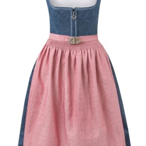 Dirndl Roseline (blau-altrosa