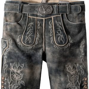 Lederhose Lee (grau gespeckt