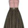 Midi Dirndl 65cm altrosa oliv Amalia 006236 - limitiert