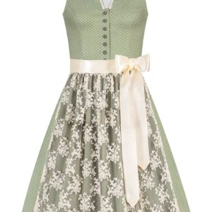 Mini Dirndl 60 cm hellgrün creme Liora 010192