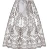 Dirndl Spitzenschürze midi 65 cm silber Greta 009333