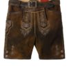 Kinder Lederhose kurz braun antik Andi 003852