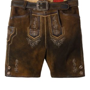 Kinder Lederhose kurz braun antik Andi 003852