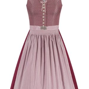 Midi Dirndl 65 cm altrosa gemustert Carrie 010035