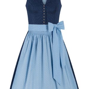 Mini Dirndl 60 cm dunkelblau hellblau Valentina 014423