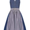 Midi Dirndl 65cm blau grau Lotte 003449