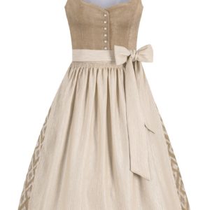 Midi Dirndl 70 cm taupe natur Cord Davina 014407