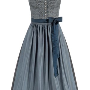 Dirndl lang 85 cm blau gemustert Therese 012773