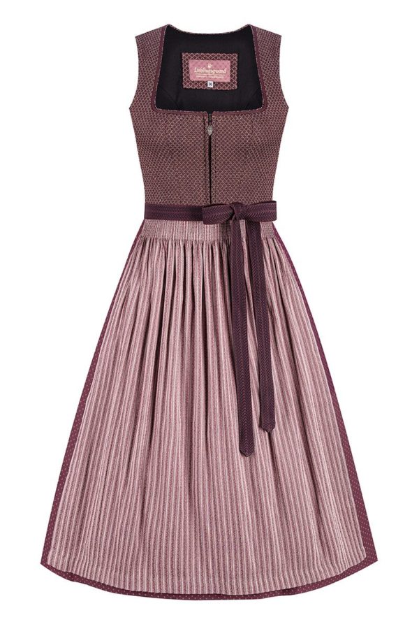 Dirndl lang 80 cm aubergine Stretch Martha 015474