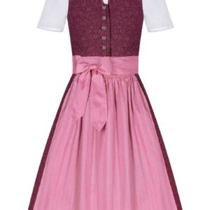 Kinder Dirndl beere altrosa gemustert Florentine 008204