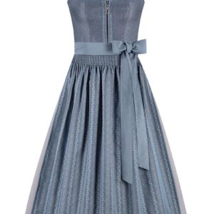 Dirndl lang 85 cm blau grau Lina 014178