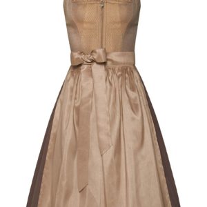 Midi Dirndl 65 cm beige braun Armila 010579 - limitiert