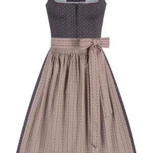 Midi Dirndl 70 cm anthrazit taupe Veronika 016549