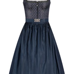 Midi Dirndl 70 cm dunkelblau gemustert Britta 010939