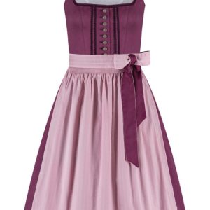 Midi Dirndl 65 cm beere altrosa Valerie 010429