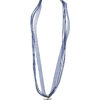 Collier mit Edelweissanhänger 000157 ~ dunkelblau