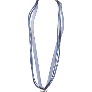 Collier mit Edelweissanhänger 000157 ~ dunkelblau
