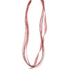 Collier mit Edelweissanhänger 000157 ~ dunkelrot