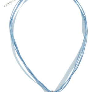 Collier mit Edelweissanhänger 000157 ~ hellblau