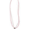Collier mit Edelweissanhänger 000157 ~ rosa