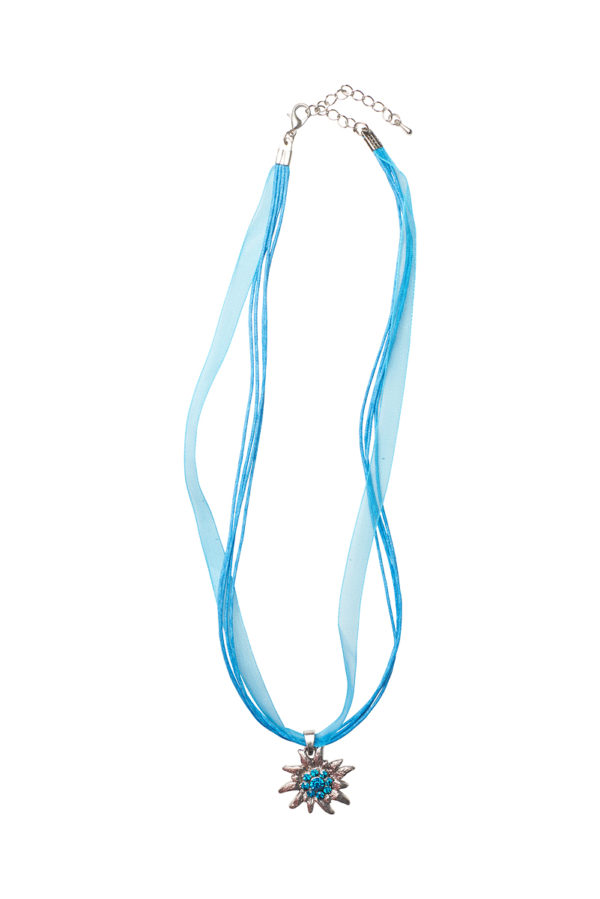 Collier mit Edelweissanhänger 000157 ~ türkis