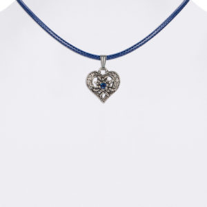 Kinder Collier mit Herzanhänger 000159 ~ blau