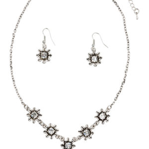Schmuckset - Collier & Ohranhänger 000160 ~ kristall
