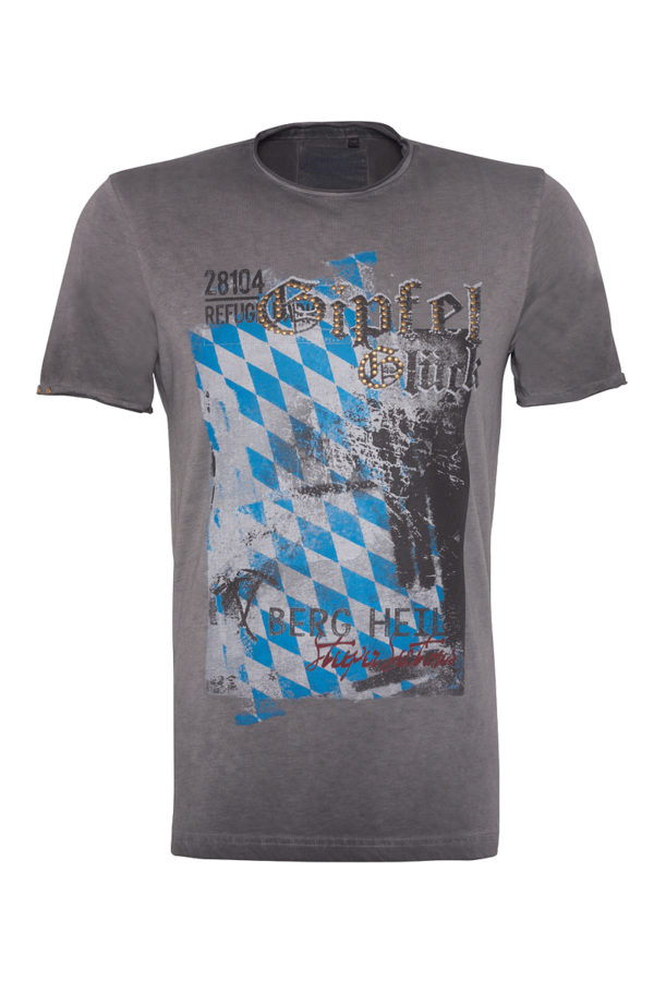 Trachtenshirt grau Uwe 000338 ~ S (37/38)