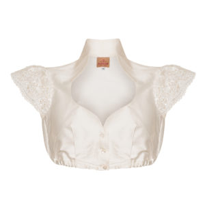 Dirndlbluse creme Seide 001349 ~ 38