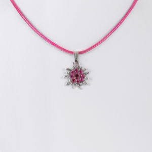 Kinder Collier mit Edelweiß ~ pink