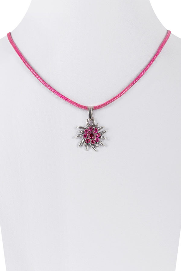 Kinder Collier mit Edelweiß ~ pink