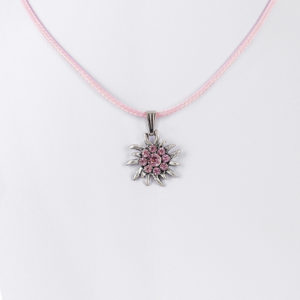 Kinder Collier mit Edelweiß ~ rosa