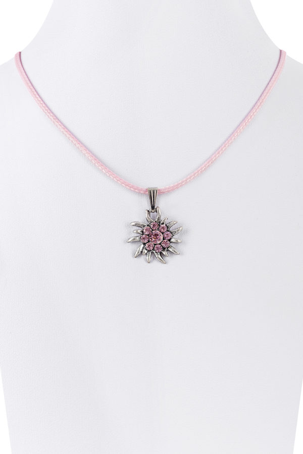 Kinder Collier mit Edelweiß ~ rosa