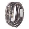 Wickelarmband aus Leder ~ anthrazit