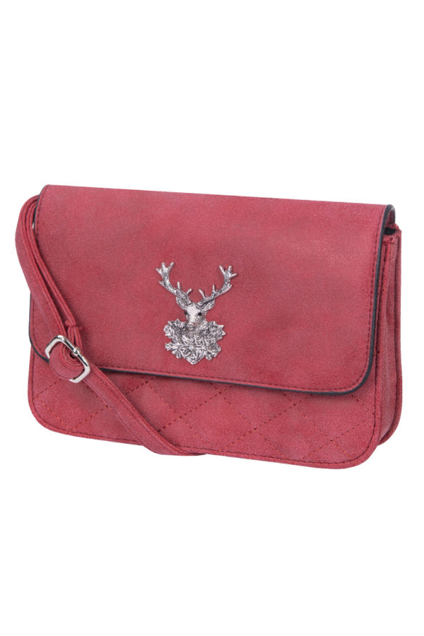 Trachtentasche Hirsch mit Steppung 003029 ~ rot