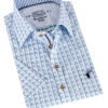 Trachtenhemd hellblau kariert (slim fit) ~ 36