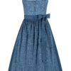Dirndl DANIELA (80 cm) ~ 36 ~ blaugrau